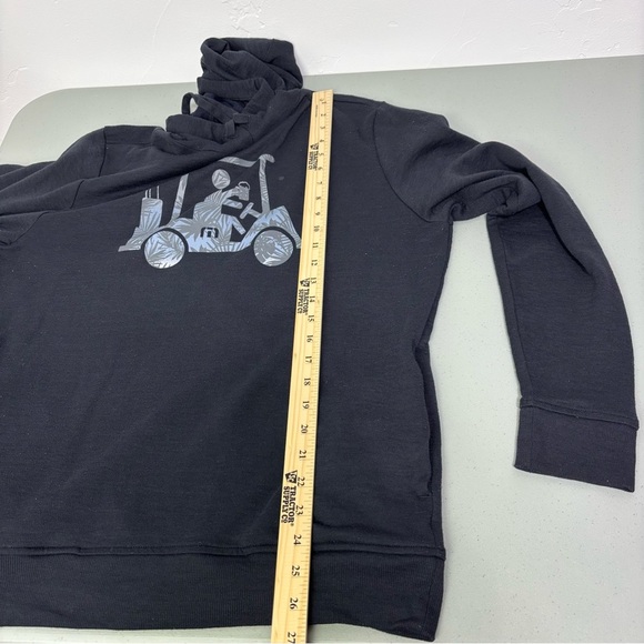 Travis Mathew Golf Cart Hoodie Sweatshirt Pullover Black Medium Men's Cotton Bl - Picture 14 of 14